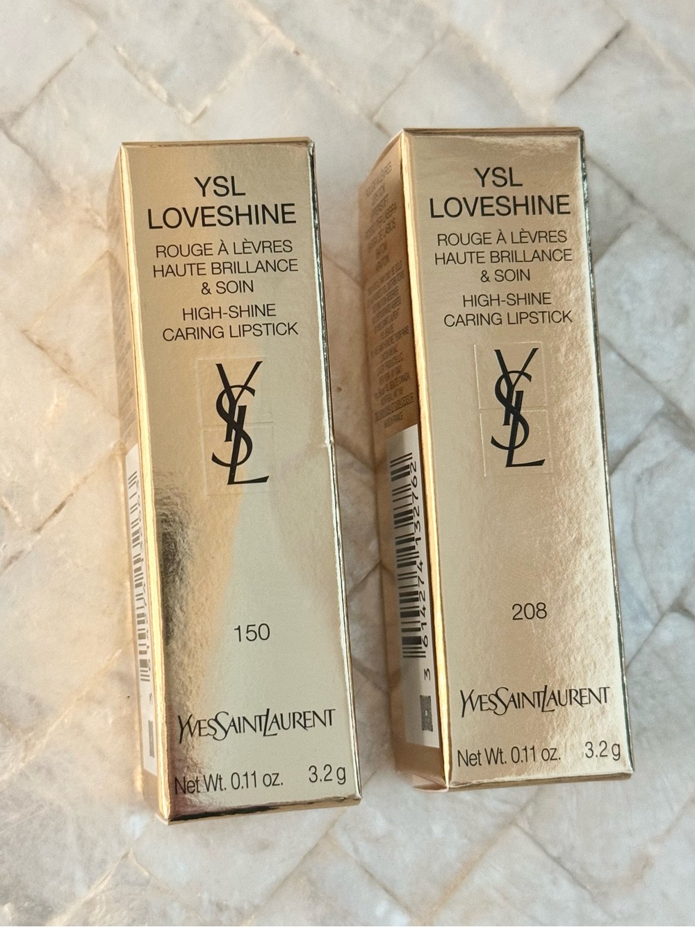 NWT Yves Saint Laurent YSL Loveshine Lipstick color 150 & 208